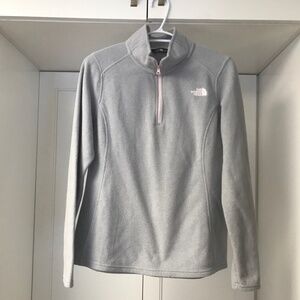 The North Face Grey Fleece 1/4 Zip Pullover Sweater Women’s US Medium